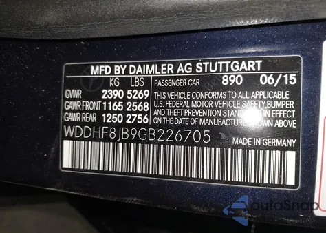 2016 Mercedes-Benz E 350 4Matic from USA, damaged, VIN WDDHF8JB9GB226705